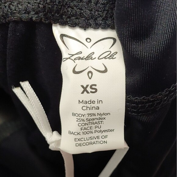 Laila Ali Faux Leather Side Panel Leggings NEW - Picture 9 of 13